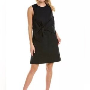 Pearl by Lela Rose Black Bow Front Shift Dress Size 0 NWOT